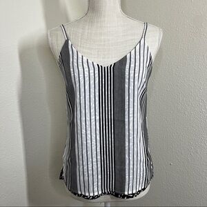 White House Black Market reversible stripe to abstract swirl woven cami